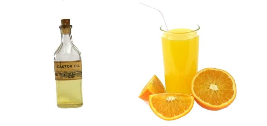 Caster Oil & Orange Juice